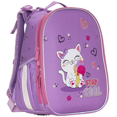 Ранець-рюкзак "CLASS" /2501C/ SchoolCase Mini 2 відділення, 35х27х16см, "Cool Kitten"