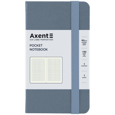 Блокнот "Axent" /8301-62-A/ Partner, 95*140, 96арк, кліт, сіра (1/25/50)