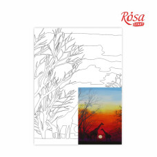 Картина на картоні з контуром "ROSA START" 30*40 Пейзаж №24 /979/ БЕЗ ФАРБ 