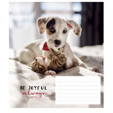 Зошит уч. "Школярик" 18арк.# /3263K/ "Be joyful always" ВД-лак (нейт) (25/250)