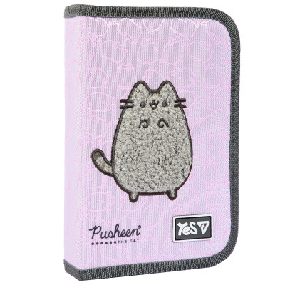 Пенал твердий "YES" /533741/  1 відділ. з двома клапанами HP-04 Pusheen Delicacy 14*21*4см (1/48)