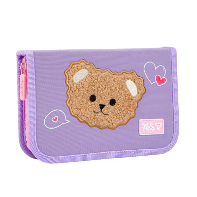 Пенал твердий "YES" /533728/  1 відділ. з клапаном HP-03 Bear Rules 13*21*3см (1/48)