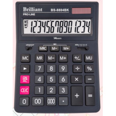 Калькулятор "Brilliant" /BS-8884BK/ настол.14-разр,2 пам.205*155