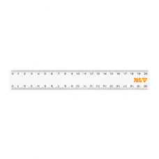 Лінійка 20см "YES" /370731/ "Orange Line" прозора (1/48/1000)