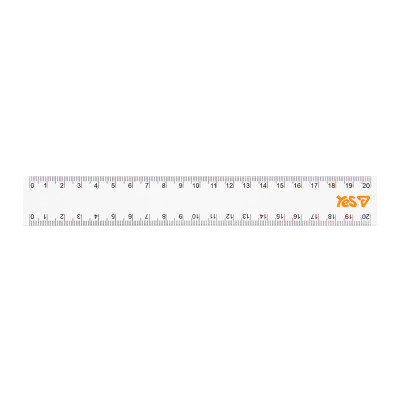 Лінійка 20см "YES" /370731/ "Orange Line" прозора (1/48/1000)