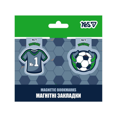 Закладка-магніт "YES" /708798/ "Football", 2шт (1/10/50)