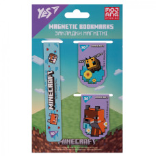 Закладка-магніт "YES" /708344/ "Minecraft.Spring", 3 шт, блакитні (1/10/50)