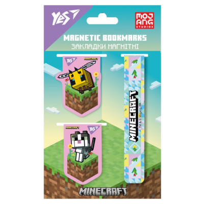 Закладка-магніт "YES" /708343/ "Minecraft.Spring", 3 шт. (1/10/50)