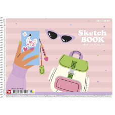 Альбом для малювання "Школярик" А4/20арк./PB-SC-020-8048/ спiраль, 120г/м2 (9/90)