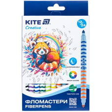Фломастери "Kite" 12шт/24кол. /K-1151/ ДВОСТОРОННІ, Creative (1/12)