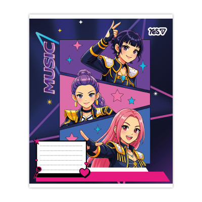 Зошит уч. "YES" 24арк.# /768952/ "K-POP musik" (20/320)