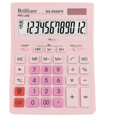 Калькулятор "Brilliant" /BS-8888PK/ настол., 12-розр., 2пам, 155*205*35 мм