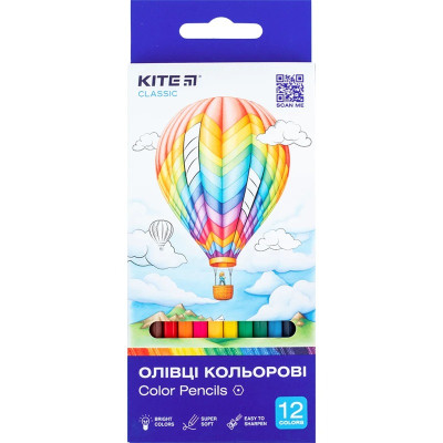 Олівці кольорові "Kite" 12 кол. /K-051/ Classic (67645) (1/12)