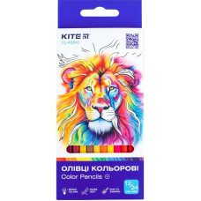 Олівці кольорові "Kite" 24 кол./12шт. /K-054/ ДВОСТОРОННІ, Classic (67681) (1/12)