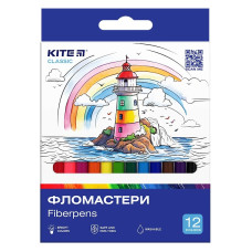 Фломастери "Kite" 12 кол. /K-447/ Classic (67656) (1/24) Фломастери "Kite" 12 кол. /K-447/ Classic (67656) (1/24)