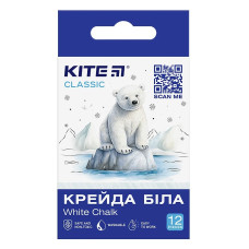 Крейда біла 12шт. "Kite" /K-079-12/ кругла, Classic (67639) (1/48)