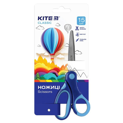 Ножиці  дитячі "Kite" /K-126-2/ 15см Classic (67695) (1/12)