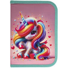 Пенал "CLASS" /25201C/ пенал 1 відд., пустий, 2 відворота, "Cute Unicorn Єдиноріг"