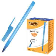 АКЦІЯ Ручка кулькова "BIC" Round Stic зі штрихкодом (уп.60шт) /9345982/ синя 3+1 (1)