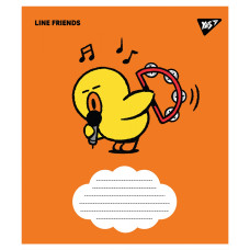 Зошит для нот А5/12арк. "YES" /766255/ "Line friends"  (25/500)