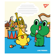 Зошит для нот А5/12арк. "YES" /766255/ "Line friends"  (25/500)