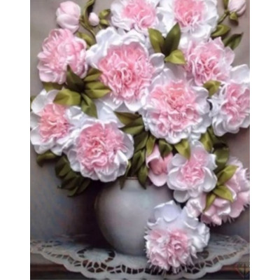 Алмазна мозаїка "Go to art" /178301/ "Ніжні півонії" 40*50см