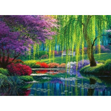 Алмазна мозаїка "Go to art" /178700/ "Затишний ставочок" 40*50см 