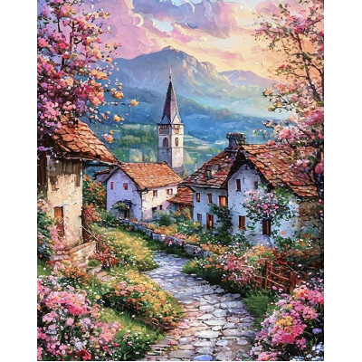Алмазна мозаїка "Go to art" /177428/ "Рожевий ранок" 40*50 см  