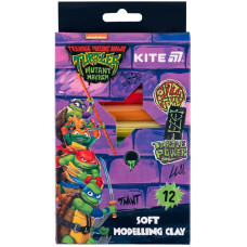 Пластилін восковий "Kite" /NT25-086/  12 кольорів, 200 г. TMNT Mutant Mayhem (1/30)