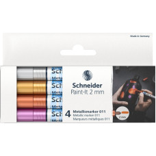 Набір маркерів 4 кол. "SCHNEIDER" /ML01111501/ акрилові, металік Paint-It 2,0 мм Набір маркерів 4 кол. "SCHNEIDER" /ML01111501/ акрилові, металік Paint-It 2,0 мм