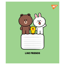 Зошит уч. "YES" 18арк.# /767648/ "Line Friends Stylish" (25/400)