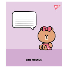 Зошит уч. "YES" 18арк.# /767648/ "Line Friends Stylish" (25/400)