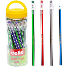 Ручка масляна "Cello" /CL568L/ синя, 50шт в банці (50) Ручка масляна "Cello" /CL568L/ синя, 50шт в банці (50)