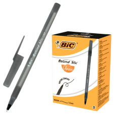 АКЦІЯ Ручка кулькова "BIC" Round Stic зі штрихкодом (уп.60шт) /9205681/ чорна 3+1 (1)