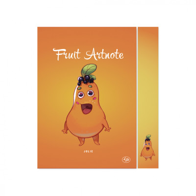 Скетчбук B6/64 "4PROFI" /902873/ ЧИСТІ "Fruit artnote" papaya, кол.вн/бл, термокл, мат/лам, 70г