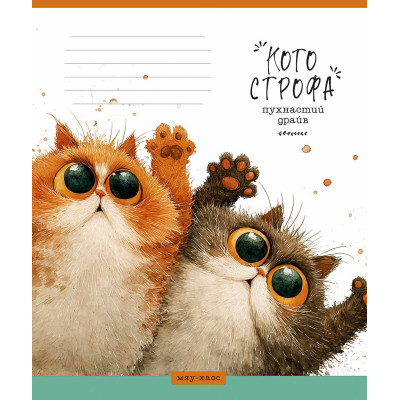 Зошит уч. "Школярик" 12арк.# /3778K/ КотоСтрофа ВД-лак (нейт) (30/300)