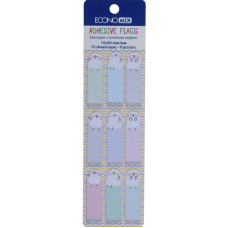 Індекс регістри "Economix" /E20962-01/ ПАПЕРОВІ,15х50 мм, Fun Сhicken, 135 шт., 9 кольорів асорті (1/50/1000)