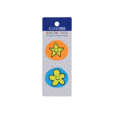 Індекс регістри "Economix" /E20969-02/ ПЛАСТИКОВІ,35х40 мм, Fun flower and star, 40 шт., асорті (1/48/1152)