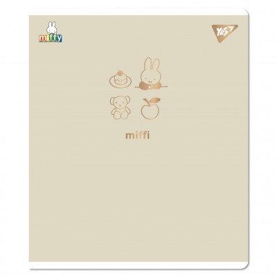 Зошит уч. "YES" 18арк.== /767529/ "Gold Miffy" софт.тач., фольга золото (10/200)