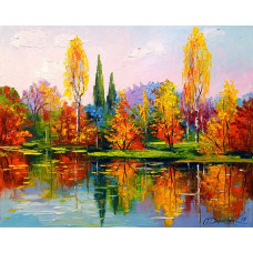 Алмазна мозаїка "Go to art" /177118/  "Осіння краса" 30*40см