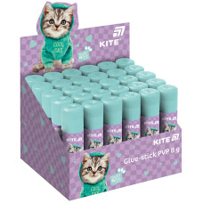 Клей-олівець 8г "Kite" /SP25-130/ PVP з індикатором Studio Pets (30/600)