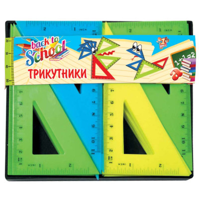 Трикутник пласт. 90/60/30  11см "YES" /370305/ ФЛЮОР. (48/2304)