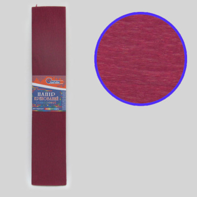Гофропапір 35%, 20г/м2 JO /KR35-8002/ 50*200см, Бордовий (10/200)