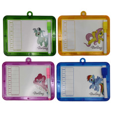 Дошка дитяча сухозтираєма /1000/ двостороння "My little pony" 17,5*13,5см (1/20)
