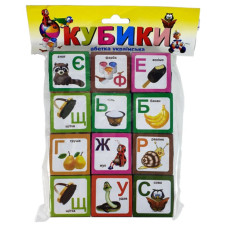 Кубики "Атлас" /AS-0268, Т-1021м/ "Українська абетка"  пол/упак.