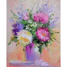 Алмазна мозаїка "Go to art" /177131/  "Букет польових квітів" 30*40см