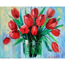Алмазна мозаїка "Go to art" /177100/  "Букет тюльпанів"  40*50см