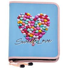 Папка на блискавці 3*19*25см "CLASS" /5627-26C/ "SWEET LOVE" 500мкн PP (1/60/240)