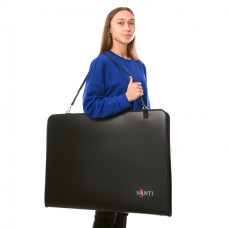 Папка-портфель А2 для Ескізів "SANTI" /492284/ з тканинними ручками, чорна (1/12)