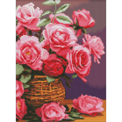 Алмазна мозаїка "Ідейка" /AMO8174/ "Барвисті троянди" 30x40см